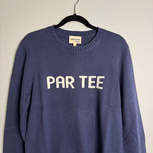 Ellsworth + Ivey Women's Crew Neck Golf "Par Tee" Navy Sweater Size Large NEW!!! - Picture 3 of 6